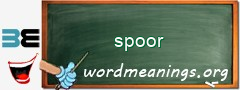 WordMeaning blackboard for spoor